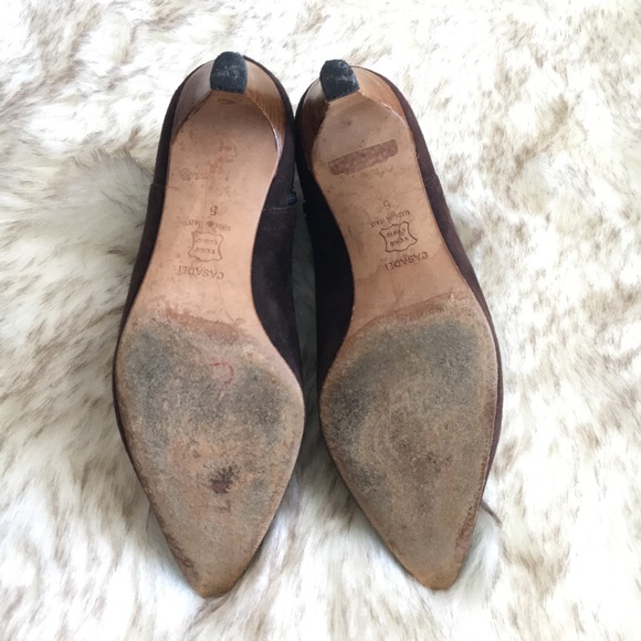 Vintage Made in Italy Michael Kors brown suede ankle boots - AS IS - size 5 - Picture 4 of 7